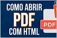 COMO ABRIR ARQUIVO PDF DENTRO DO HTML DO SEU